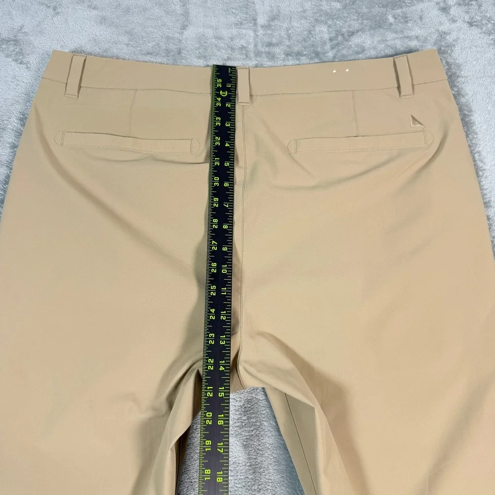 UNTUCKit Mens 36x32 Traveler Pant Tan Slim Fit Polyester Chino Trousers